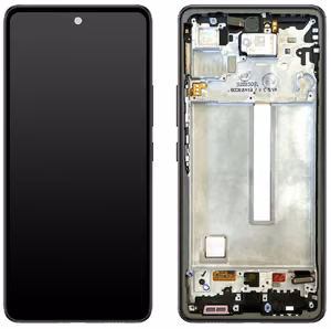 Ekranas Samsung A536 A53 5G 2022 su lietimui jautriu stikliuku ir rėmeliu Awesome Black originalus (used Grade C)