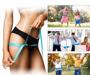 Masažuojantis gimnastikos lankas Smart Hula Hoop HHP002 mėlynas