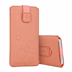 WONDER Deko Pouch Case (Size M) for Iphone 5/Nokia 215 4G/225/5310 2020 peach