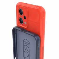 Magic Shield dėklas telefonui Xiaomi Redmi Note 12 5G / Poco X5 5G lankstus šarvuotas dėklas raudona