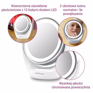 Medisana CM 835 2in1 kosmetinis veidrodis su LED apšvietimu
