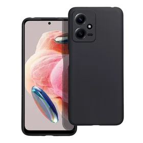 Matinis dėklas telefonui XIAOMI Redmi Note 12 5G - juodas (m)