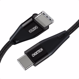 USB laidas Choetech XCC-1003 juodas Type-C / Type-C 120cm