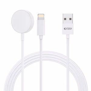Tech-Protect UltraBoost 2 в 1 магнитное зарядное устройство с кабелями USB-C Lightning для Apple Watch 1.5м - белый