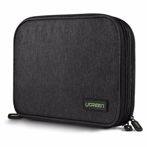 Ugreen dėžutė-dėklas HDD/SSD diskui, telefono laidams ir priedams, 24.5 x 17.5 x 5 cm - pilka (50147 LP149)