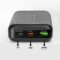 Išorinė baterija SBS TTBB20000PD20K 20000 mAh 20W PD USB-C, USB-A, Micro-USB - juoda