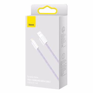 Baseus Dynamic kabelis USB į Lightning, 2.4A, 2m (violetinis)