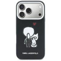 Karl Lagerfeld Karl & Choupette Back Logo MagSafe Case for iPhone 17 Pro Max - Black