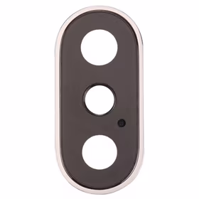 iPhone X kameros stikliukas su rėmeliu sidabrinis ORG