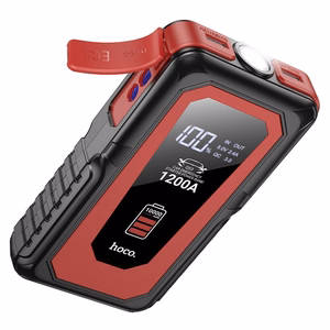 Išorinė baterija Hoco 10000 mAh 2A su automobilio avariniu starteriu QS3 juoda