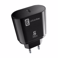 Cellularline - USB-C Super Fast įkroviklis 25W (Designed Samsung) (juodas)