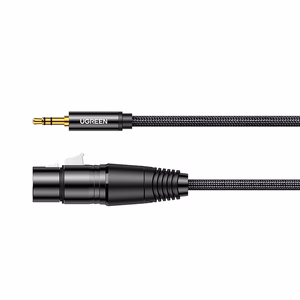 Ugreen AV182 garso laidas 3.5mm mini jack (vyriškas) - XLR (moteriškas) 1m - juodas
