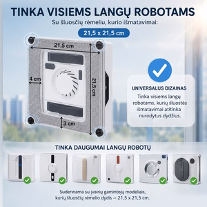 Atsarginė stačiakampė mikropluošto šluostė langų valymo robotams 5 vnt.