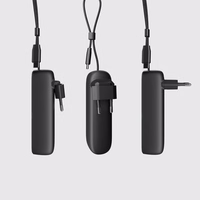 SBS Hybrid PD 20W 5000mAh išorinė baterija su įmontuotu kabeliu ir sulankstomu kištuku - juoda