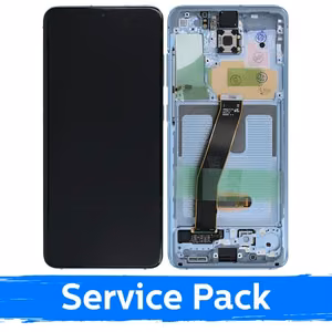 Ekranas skirtas Samsung G980 S20 su rėmeliu / Cloud Blue / (Service Pack)