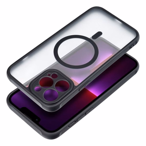 Dėklas telefonui – pilnai matinis magnetinis dėklas, suderinamas su MagSafe IPHONE 13 Pro, juodas