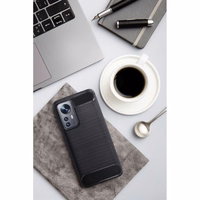 Dėklas telefonui CARBON skirtas XIAOMI POCO M6 Pro - juodas (m)