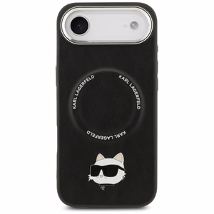 Karl Lagerfeld Choupette Pin Magnetinis dėklas telefonui iPhone Air - juodas