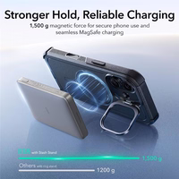ESR Cyber Kickstand Magnetinis dėklas telefonui iPhone 17 - juodas