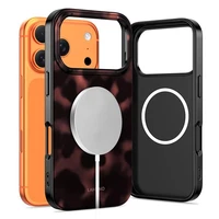 Tech-Protect Lamano MagSafe dėklas iPhone 17 Pro Max telefonui - juodas ir raudonas