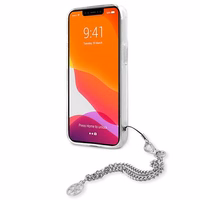 Guess GUHCP13SKPESI iPhone 13 mini 5.4" sidabrinis kietasis dėklas Peony Chain kolekcija
