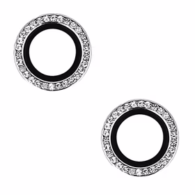 Apsauginis stiklas KIEKVIENAS DIAMOND kamerai (OBJEKTYVAS) Iphone 16/16 Plus sidabrinis (2 objektyvai)