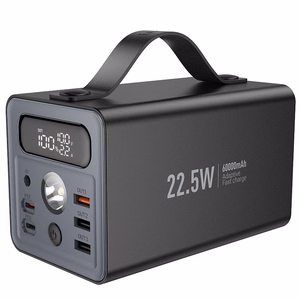 Išorinė baterija Hoco 60000 mAh QC PD 3A 22,5W DC12V su integruota lempute J138 juoda