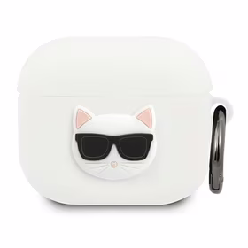 Karl Lagerfeld Silicone Choupette AirPods dėklas 3 - baltas