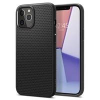 Spigen Liquid Air dėklas iPhone 12 / iPhone 12 Pro - Matinis juodas