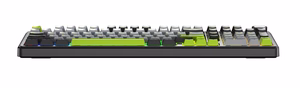 F99 Pro Black+Grey+Green GrayWood RGB AULA gasket klaviatūra