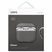 Uniq Glase dėklas AirPods 4 - puspermatomas