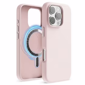 Dėklas "TM MagSafe Silicone" iPhone 14 / Kreidinis rožinis /