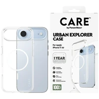 CARE by PanzerGlass Flagship Urban Explorer dėklas telefonui su baltu magnetiniu MagSafe, skirtas iPhone Air – skaidrus