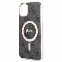 Guess GUHMN61H4STK iPhone 11 6.1" juodas/juodas kietas dėklas 4G MagSafe