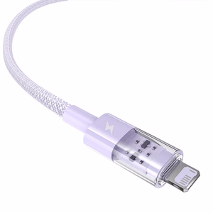 Baseus Gem USB-A į Lightning 2.4A greito įkrovimo laidas 1 m, violetinis