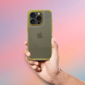 MATRIX CLEAR dėklas telefonui IPHONE 15 Pro geltona