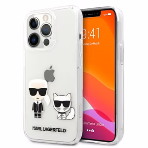 Karl Lagerfeld skaidrus Karl & Choupette Dėklas for iPhone 13 Pro / 13 - skaidrus