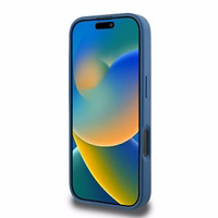 Guess 4G žiedo klasikinio logotipo magnetinis dėklas telefonui iPhone 16 Pro - mėlynas
