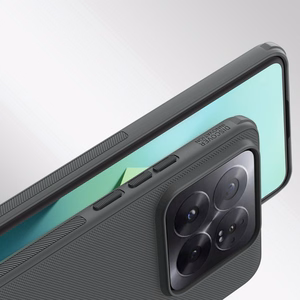 Nillkin Super Frosted Shield Pro sustiprintas dėklas Xiaomi 14 Pro telefonui - juodas