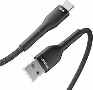 Kabelis USB A į Type C VEGER PD 11V 6A 66W AC04 1,2 m juodas