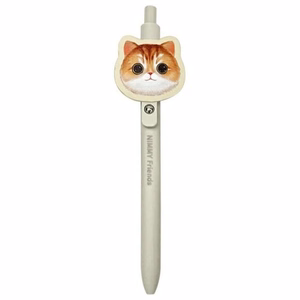 NIMMY rinkinys 2in1 užrašų knygelė + rašiklis BIG EYED PET 2.0 Katė chaki