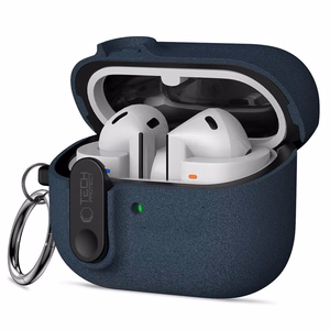 "Tech-Protect" plonas dėklas su kabliuku, skirtas "Samsung Galaxy Buds 3 / 3 FE / 3 Pro" - tamsiai mėlynas