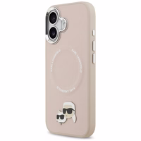 Karl Lagerfeld Karl & Choupette Pins Magnetinis dėklas telefonui iPhone 17 Pro - rožinis