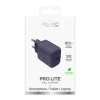 "Puro Pro Lite" 30 W USB-C sieninis įkroviklis - pilkas