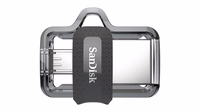 SanDisk Ultra Dual m3.0 USB atmintukas 32 GB USB Type-A / Micro-USB 3.2 Gen 1 (3.1 Gen 1) Juoda, Sidabras, Permatomas