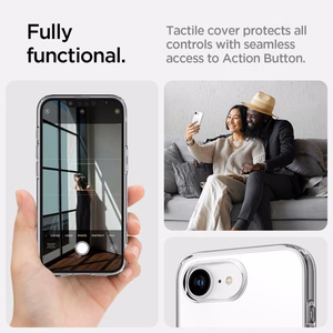 Spigen Liquid Crystal Mag MagSafe iPhone 16e dėklas - Skaidrus