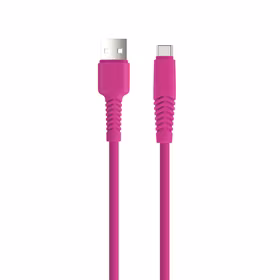 Setty kabelis USB - USB-C 1,5 m 2A KSA-C-1.526 rožinis