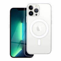 CLEAR MAG COVER magnetinis dėklas telefonui su kameros apsauga, suderinamas su MagSafe, skirtas IPHONE 13 Pro Max, skaidrus