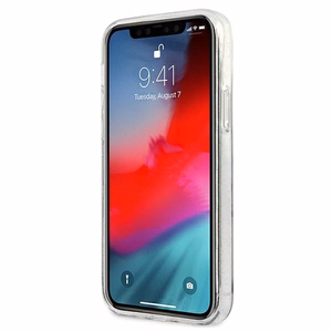 Guess GUHCP12LPCUGL4GTR iPhone 12 Pro Max 6.7" skaidrus kietas dėklas Blizgesys 4G Didelis Logotipas