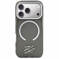 Karl Lagerfeld IML KL Script Logo MagSafe Dėklas for iPhone 17 Pro Max - juodas